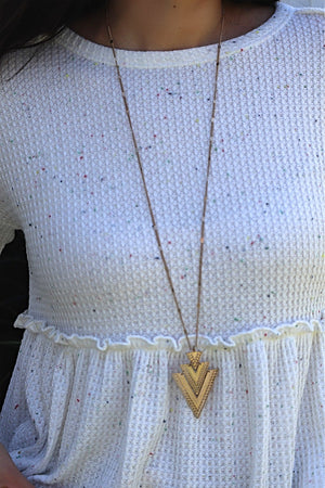 LIA'S LONG WESTERN NECKLACE- GOLD