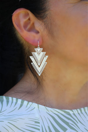 LIA'S WESTERN EARRINGS - SILVER