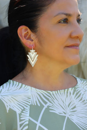 LIA'S WESTERN EARRINGS - SILVER