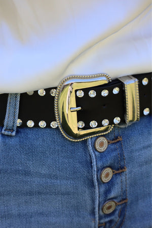 GIA'S GLITZY BELT - BLACK