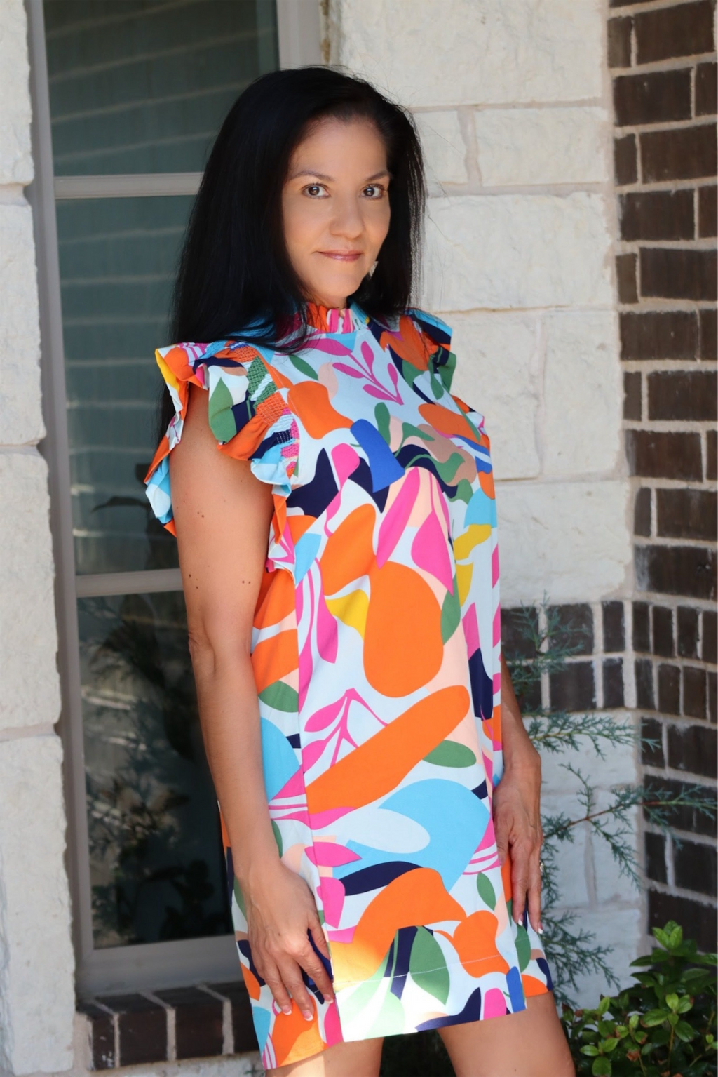 ABBY'S ABSTRACT DRESS - MULTI