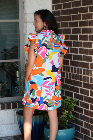 ABBY'S ABSTRACT DRESS - MULTI