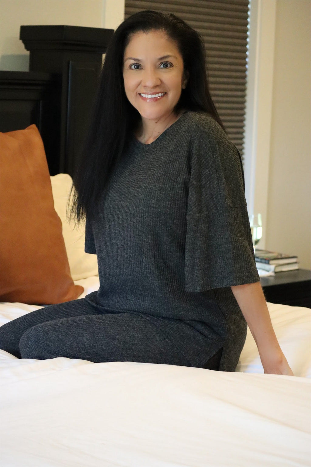LAURA'S LAZY LOUNGE TOP - GREY