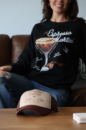 ELSA'S ESPRESSO MARTINI CREW NECK - BLACK