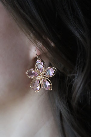 LINLY'S FANCY FLORAL 3D EARRINGS - MULTI