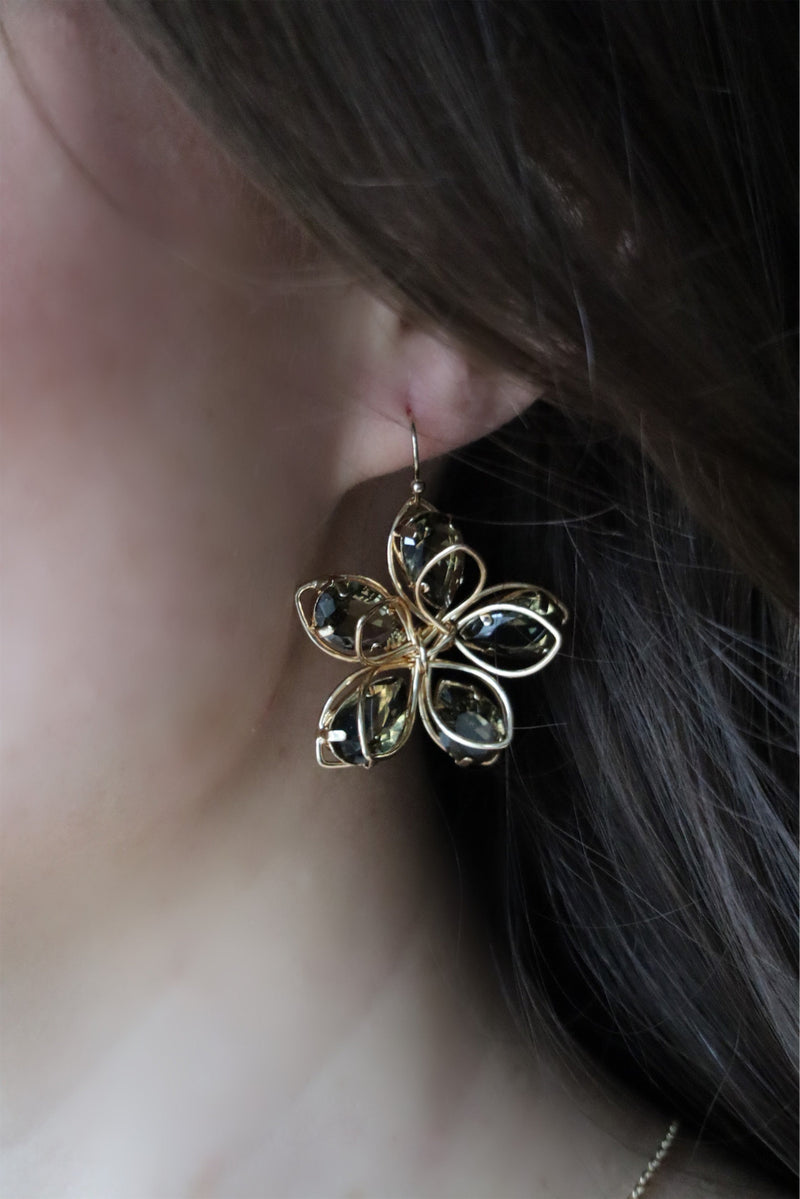 LINLY'S FANCY FLORAL 3D EARRINGS - MULTI