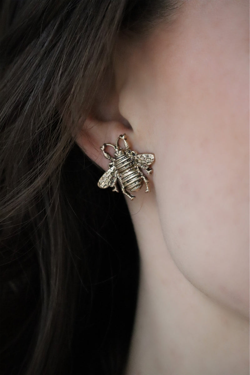 GINA'S BEE EARRINGS - GOLD