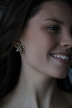 GINA'S BEE EARRINGS - GOLD