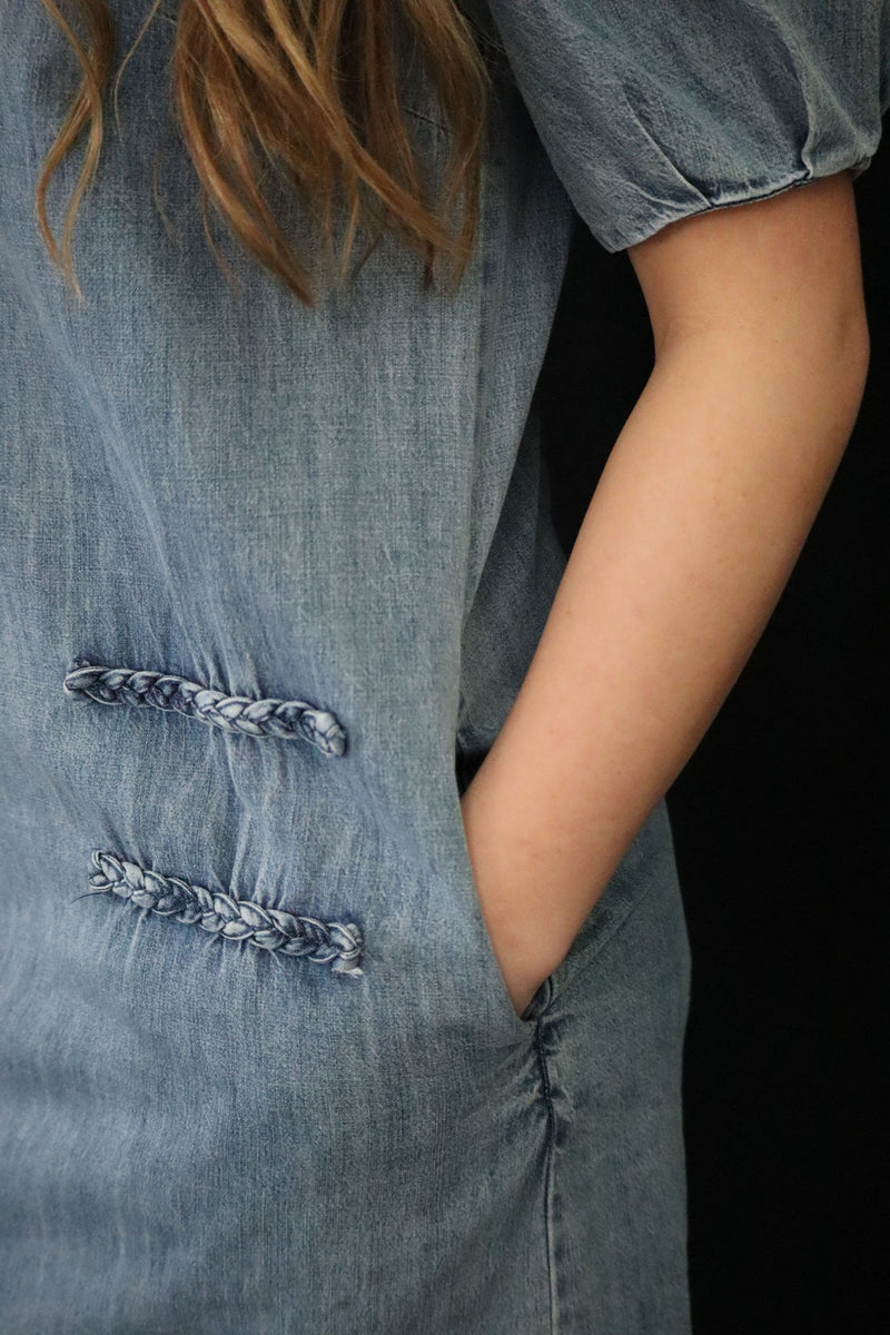 DORTHY'S DENIM MINI DRESS – DENIM