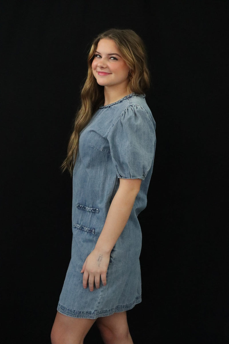 DORTHY'S DENIM MINI DRESS – DENIM