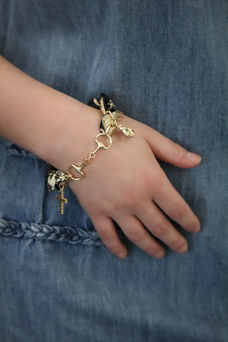 KYNDAL'S CHARM BANDANA BRACELET- MULTI