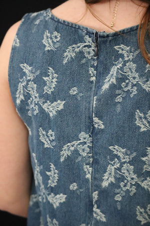 FAYE'S FLORAL DENIM DRESS – DENIM