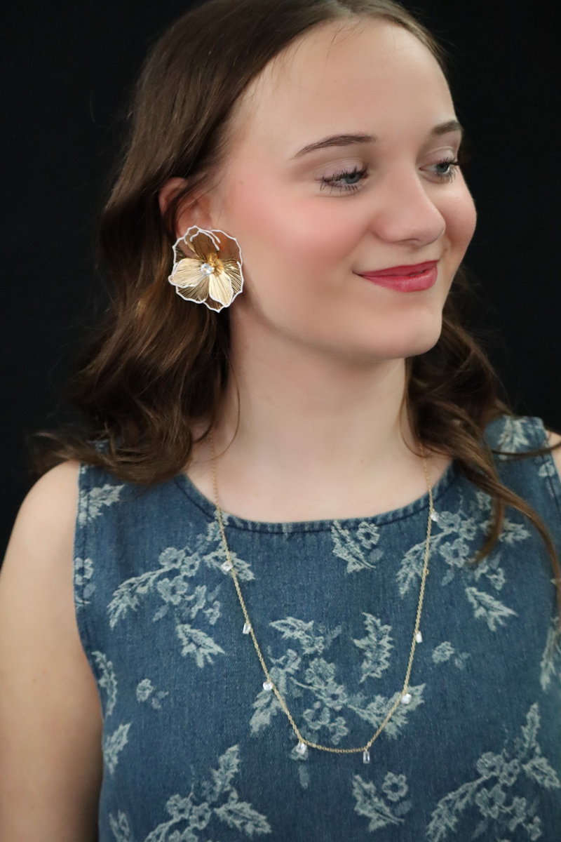 KATIE'S FLORAL 3D EARRINGS - MULTI