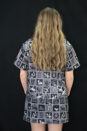 ROWAN'S RODEO CHECKERED SKORT – DARK GRAY