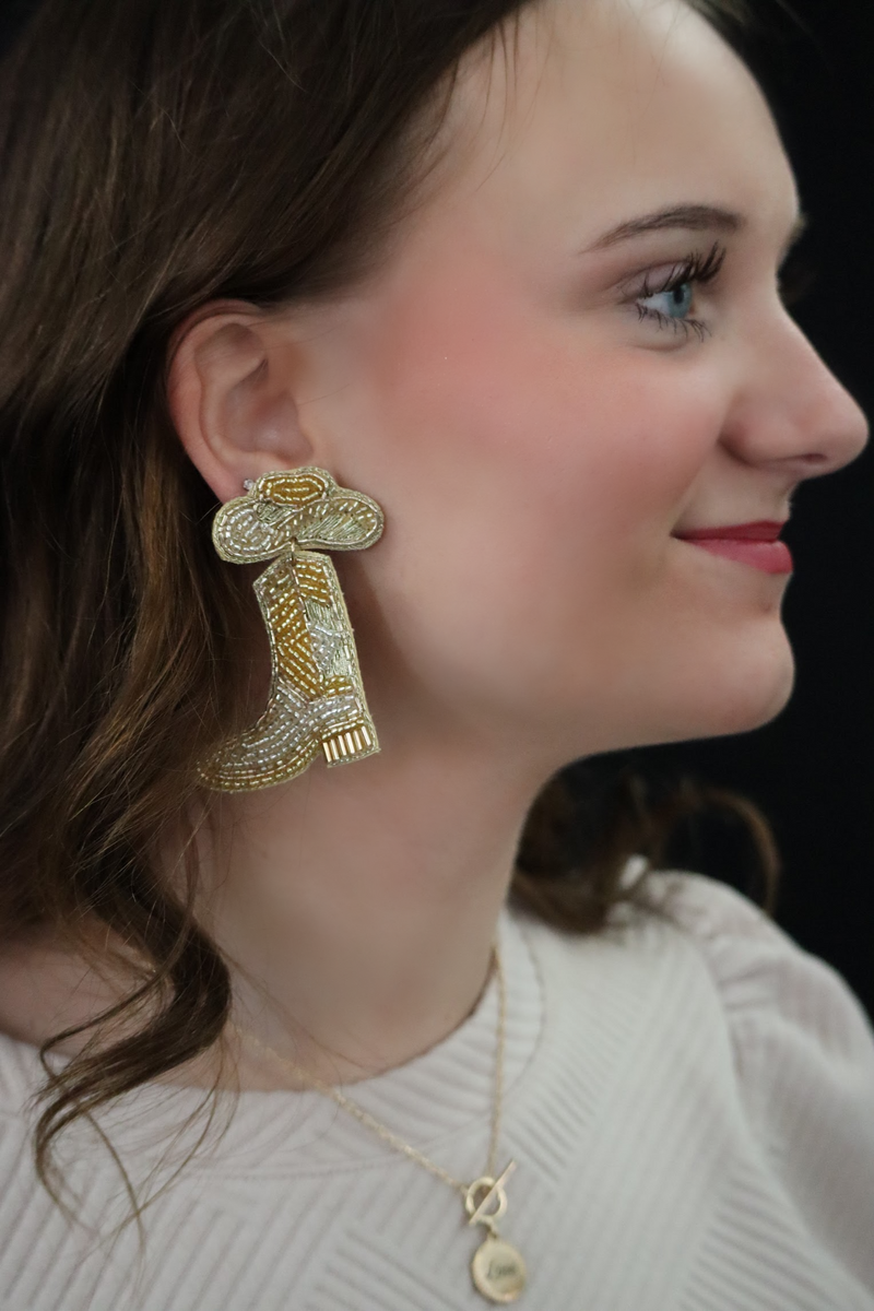 BOBBI'S BOOT BEADED EARRINGS - MULTI