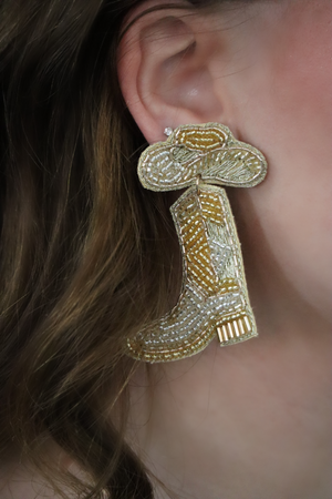 BOBBI'S BOOT BEADED EARRINGS - MULTI