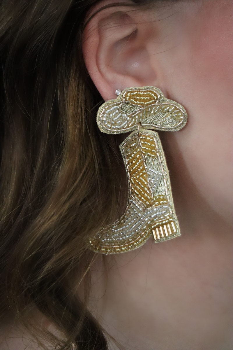BOBBI'S BOOT BEADED EARRINGS - MULTI