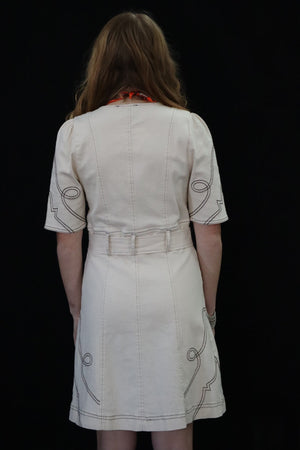 TAY'S TWILL COWGIRL DRESS – CREAM DENIM