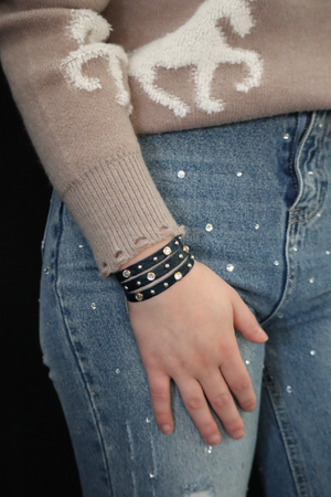 CASEY'S CUFF LEATHER BRACELET - MULTI