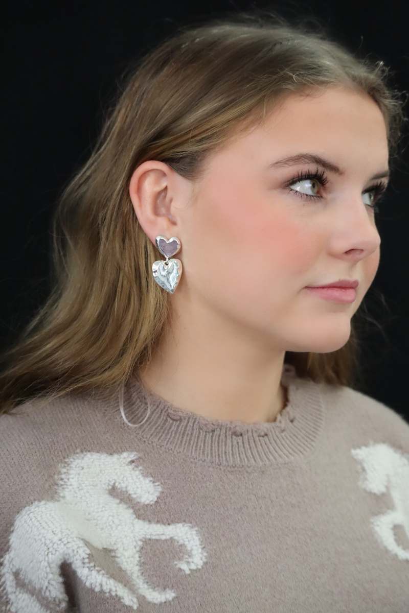 LEIGH'S LOVED EARRINGS - SILVER