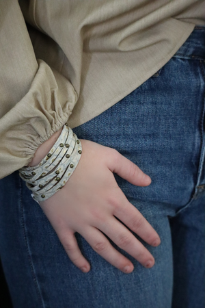 LENNA'S LUX LEATHER BRACELET - MULTI