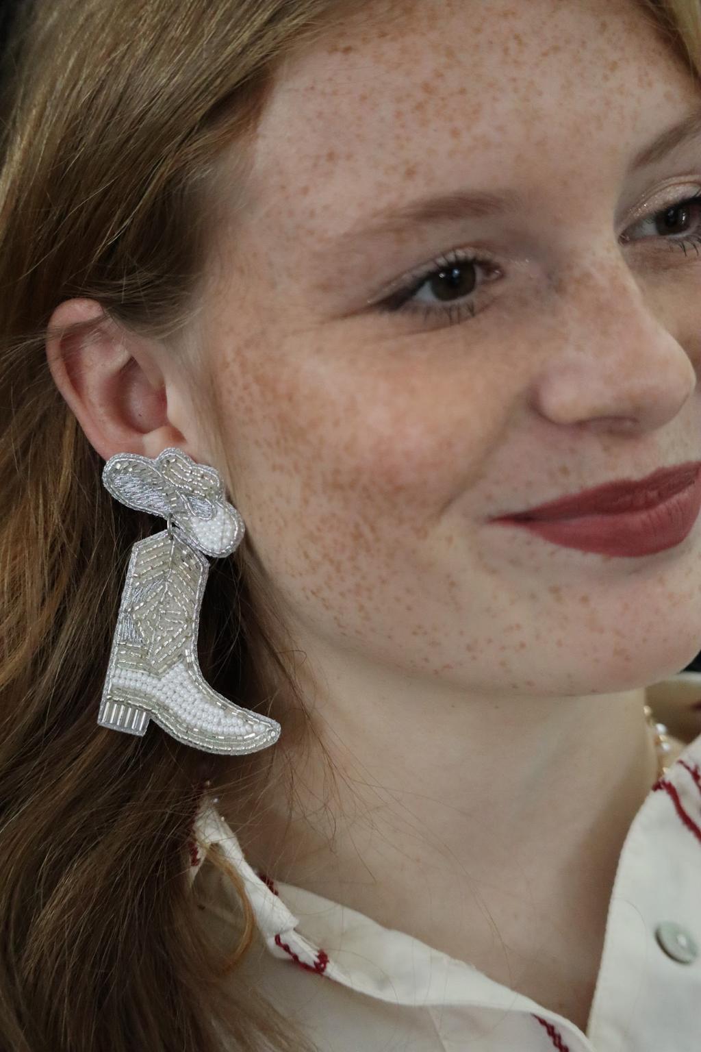 BOBBI'S BOOT BEADED EARRINGS - MULTI