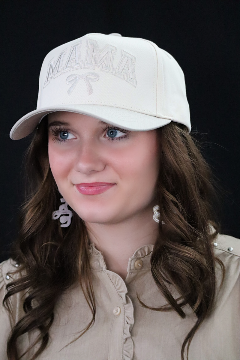 MADY'S MAMA CANVAS CAP - KHAKI / CREAM