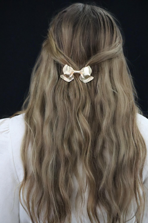 BLAIR'S BOW HAIR BARRETTE - GOLD
