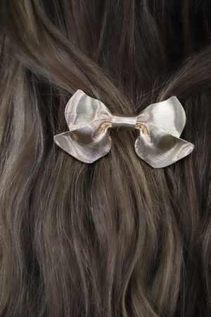 BLAIR'S BOW HAIR BARRETTE - GOLD