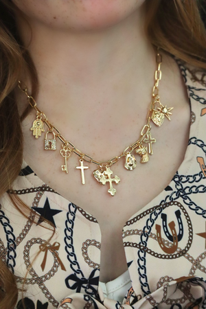 GINA'S GODS COUNTRY NECKLACE- GOLD