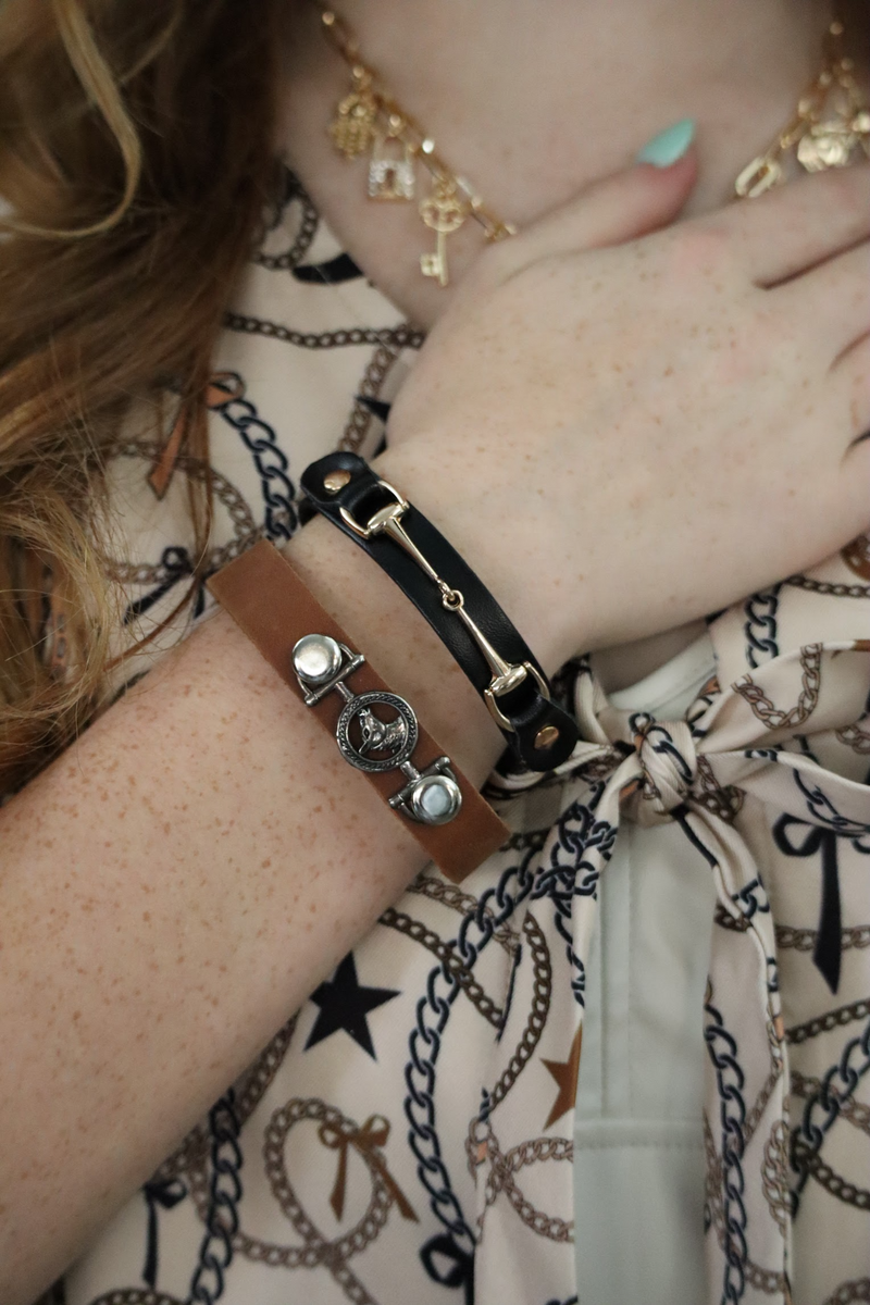 LUCY'S LEATHER HORSE BRACELET - MULTI