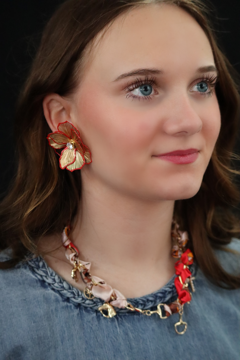 KATIE'S FLORAL 3D EARRINGS - MULTI