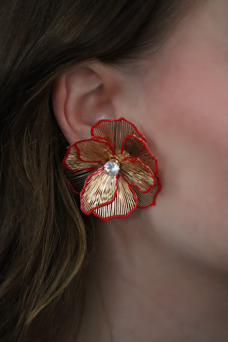 KATIE'S FLORAL 3D EARRINGS - MULTI