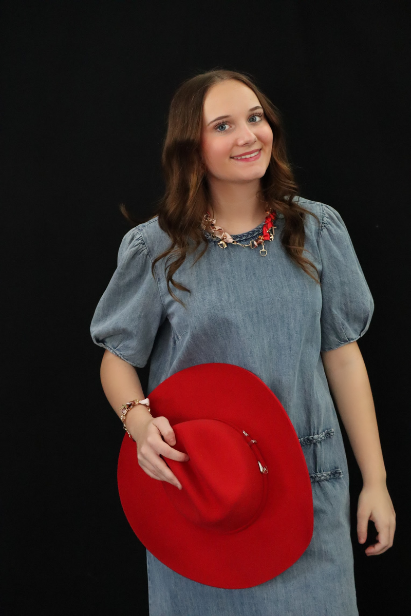 KYNDAL'S CHARM BANDANA NECKLACE - RED / PINK