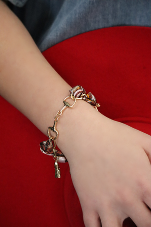KYNDAL'S CHARM BANDANA BRACELET- MULTI