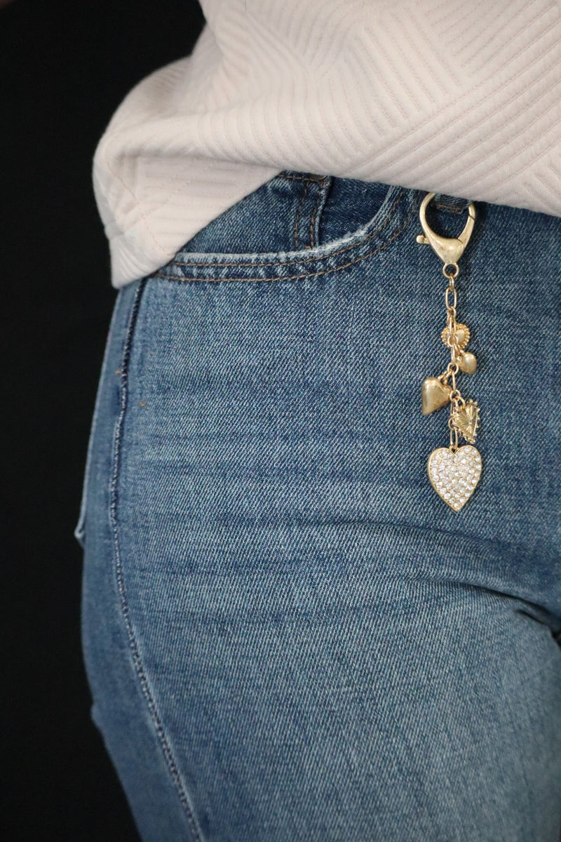 HAVEN'S HEART BAG CHARM - GOLD