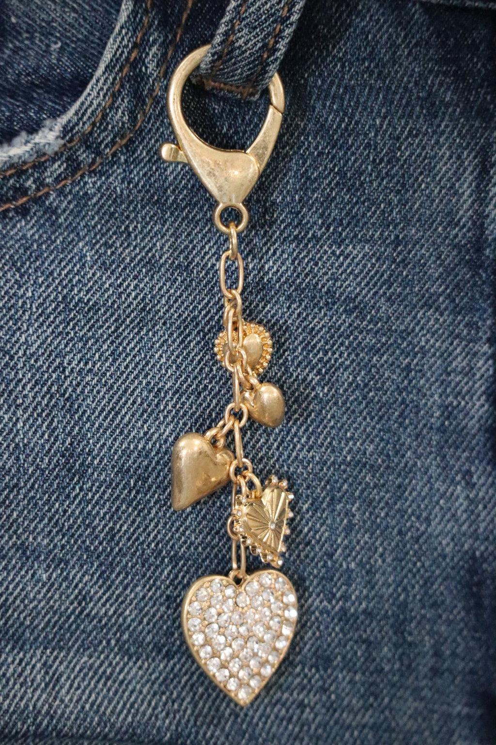 HAVEN'S HEART BAG CHARM - GOLD