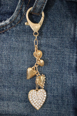HAVEN'S HEART BAG CHARM - GOLD