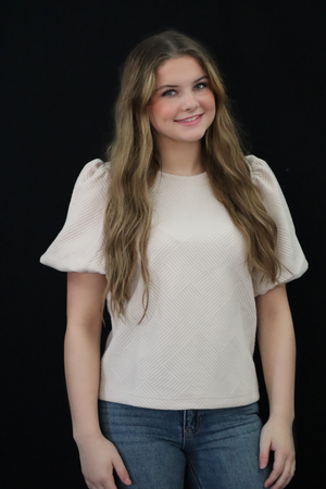 MEGAN'S IT GIRL PUFF TOP - CREAM
