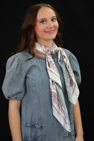 PRETTY IN PAISLEY SCARF - BLUE/PINK