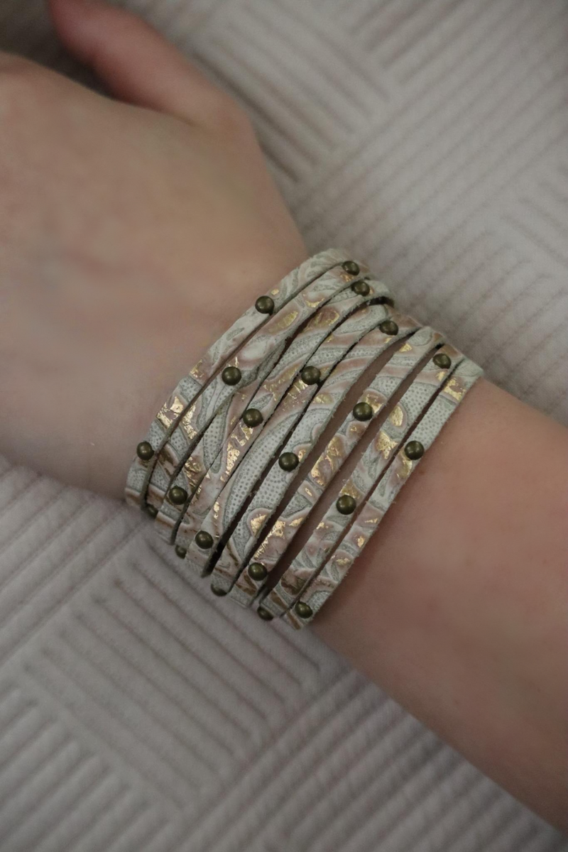 LENNA'S LUX LEATHER BRACELET - MULTI