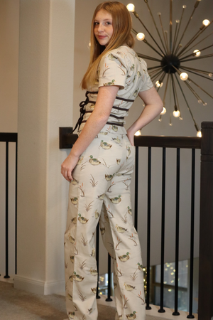 MARLA'S MALLARD WIDE-LEG PANTS - CREAM