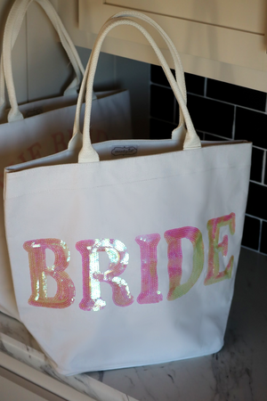 ARABELLA'S BRIDE SPARKLE TOTE - WHITE