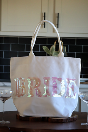 ARABELLA'S BRIDE SPARKLE TOTE - WHITE