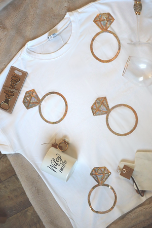 ESTI'S BRIDE SPARKLE TOP - WHITE