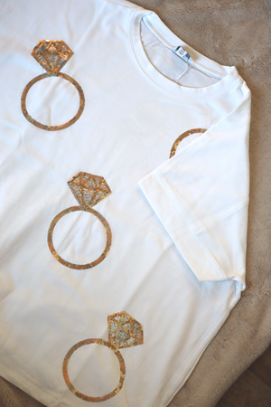 ESTI'S BRIDE SPARKLE TOP - WHITE