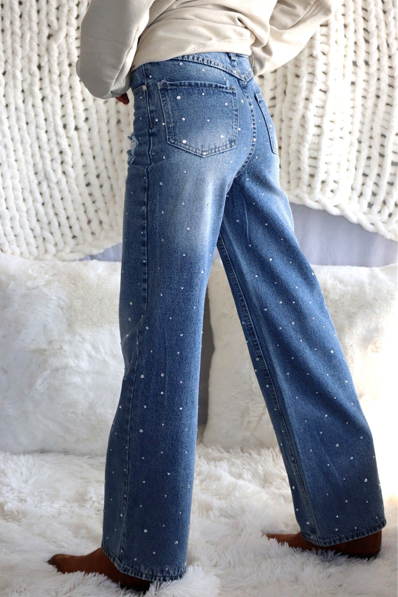 メンズ 新品 28in REVEER JEANS rhinestone waxdenim