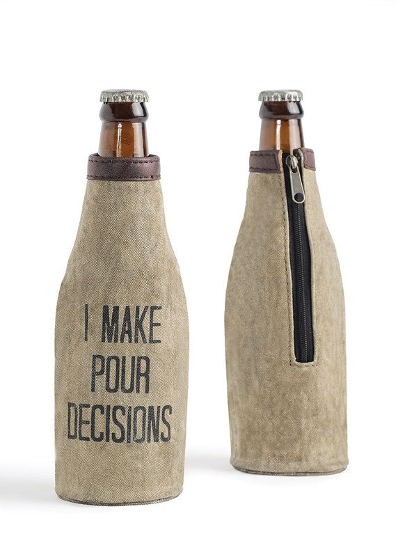 PRESLEY’S POUR DECISIONS BOTTLE COOLER - BROWN