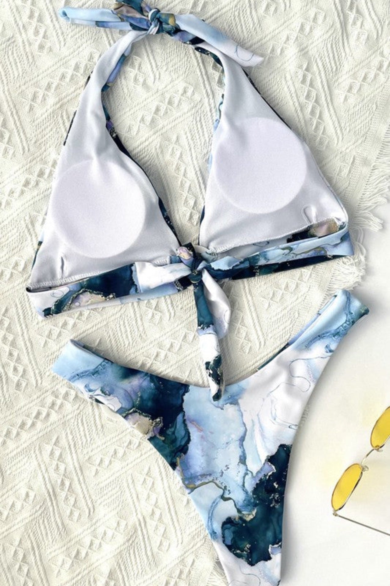 OLI'S OCEAN MARBLE SWIMSUIT BLUE