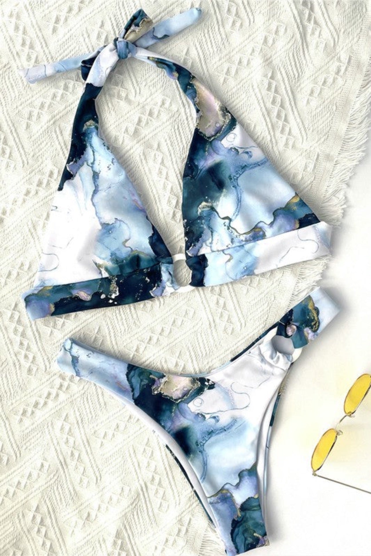 marble bathing suit top